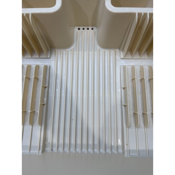 Vintage Rubbermaid 6054 Space Saver Drainer Dish Dry Rack Plastic Almond Beige - Picture 4 of 12